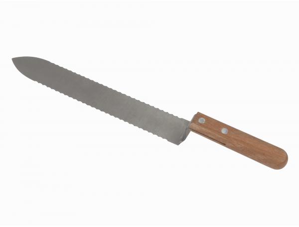 Нож пасечный "Европа" зубчатый 235 мм c односторонней нижней заточкой деревянная ручка