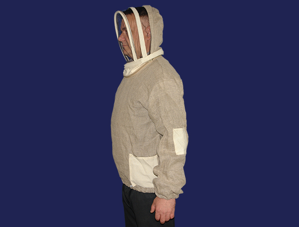 Куртка бджоляра з льону з лицьовою маскою на блискавці 54-56 розмір