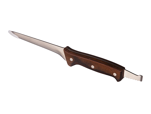 Стамеска - нож - скребок пчеловода 303х15х2,5 мм шлифованный с деревянной ручкой